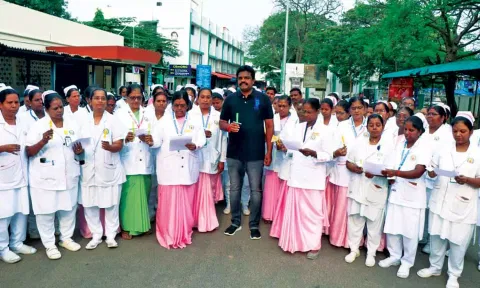 செவிலியர் தின உறுதிமொழி எடுக்கப்பட்டது.