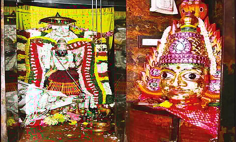 குடியாத்தம் கெங்கையம்மன் சிரசு பாதுகாப்பாக வைக்கப்பட்டது