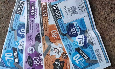 பல்லடம் பகுதியில் சமூக வலைதளங்களில் வைரலாகும் கேரள மாநில லாட்டரி சீட்டுகள்.