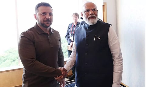 அதிபர் ஜெலன்ஸ்கியுடன் பிரதமர் மோடி சந்திப்பு