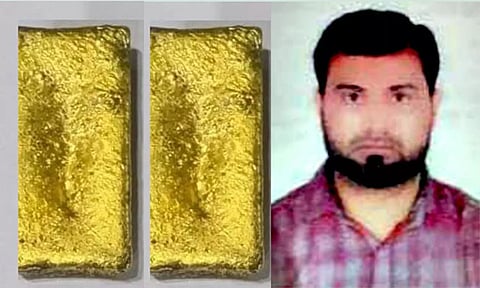 தங்கத்துடன் பிடிபட்ட வாலிபர் நசீம்.