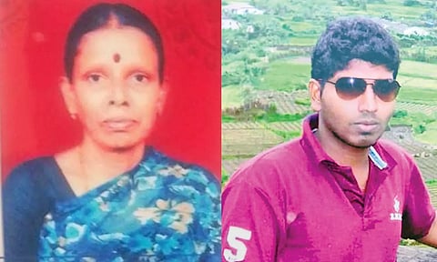 தாய் நாகேஸ்வரி, மகன் விவேக்.