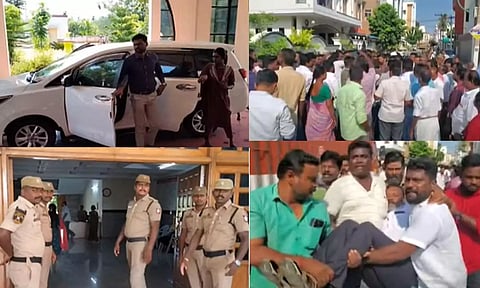 கரூர் ஐடி ரெய்டின் போது வெளியே திரண்டவரை தாக்கிய விவகாரம் - 3 அதிகாரிகள் மீது வழக்கு பதிவு