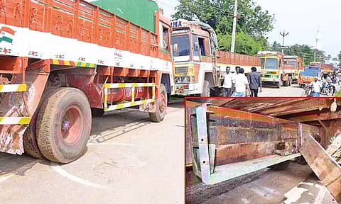 லாரி பேட்டரிகள் திருட்டு