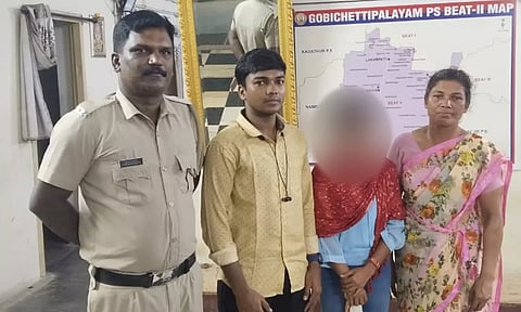 முகநூல் காதலனை தேடி வந்த இளம்பெண் சரண்யா பெற்றோர் மற்றும் கேரள போலீசாரிடம் ஒப்படைக்கப்பட்டார் 