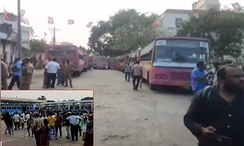 சென்னையில் இன்று அரசு பேருந்துகள் திடீர் ஸ்டிரைக்- நடுவழியில் தவிக்கும் பயணிகள்