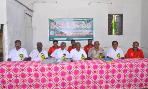 மாநில செயற்குழு கூட்டம் நடைபெற்ற காட்சி.