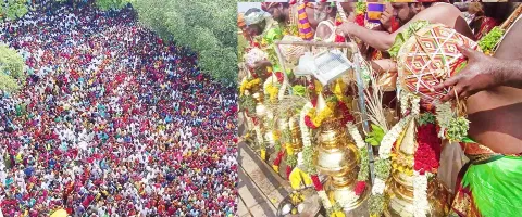 சேவுக பெருமாள் அய்யனார் கோவில் கோபுர கலசத்தில் புனித நீர் ஊற்றி கும்பாபிஷேகம் நடந்ததையும், அங்கு திரண்டிருந்த ஆயிரக்கணக்கான பக்தர்களையும் படத்தில் காணலாம்.&nbsp;