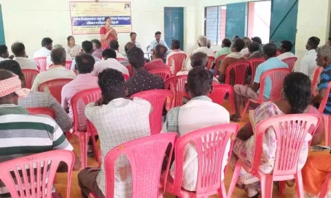 வேளாண்மை உழவர் நலத்துறை பயிற்சி வகுப்பு நடைபெற்ற போது எடுத்தபடம்.