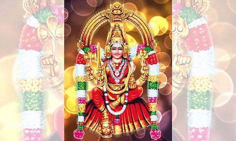 அங்காளம்மன் கோவிலில் பூச்சொரிதல் விழா