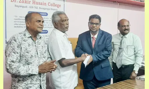 சாகிர் உசேன் கல்லூரியில் புதிய முதல்வர் பதவியேற்பு