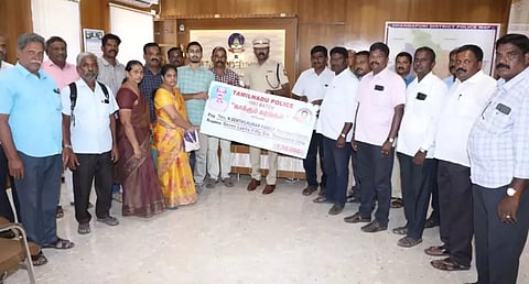 புற்றுநோயால் மரணமடைந்த சிறப்பு சப்-இன்ஸ்பெக்டர் குடும்பத்திற்கு நிதிஉதவி