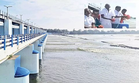 டெல்டா பாசனத்திற்காக திறக்கப்பட்ட மேட்டூர் அணை தண்ணீர் முக்கொம்பு வந்தடைந்தது