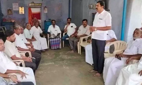 ஆலோசனை கூட்டம் நடைபெற்ற காட்சி.