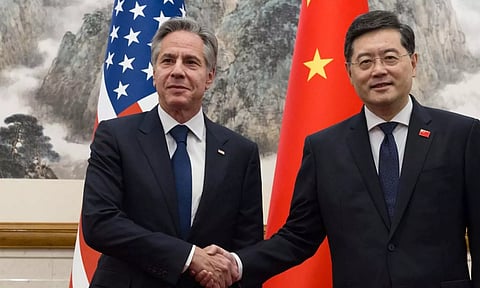 அமெரிக்க வெளியுறவு மந்திரியுடன் சீன வெளியுறவு மந்திரி சந்திப்பு