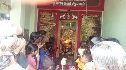 பூமாதேவி ஆலயத்தில் அன்னதான பூஜை நடந்தபோது எடுத்த படம்.