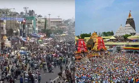 ஜெகன்னாதர் ரத யாத்திரை.. பூரி நகரில் லட்சக்கணக்கான பக்தர்கள் திரண்டனர்