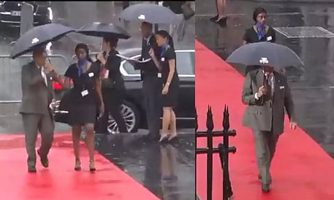 பெண் ஊழியரிடம் இருந்து குடையை பறித்த பாகிஸ்தான் பிரதமர்: வைரலாகும் வீடியோ.. ட்ரோல் செய்யும் நெட்டிசன்கள்