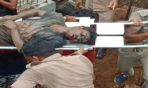 மண் சரிந்ததில் வடமாநில தொழிலாளிக்கு வலது மார்பு உள்பட 3 இடங்களில் எலும்பு முறிவு