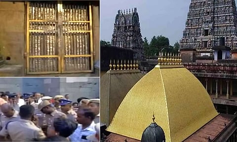 கனகசபை விவகாரம்: தீட்சிதர்கள் வைத்த பதாகையை அகற்றிய அதிகாரிகள்.. ஆனாலும் சிக்கல் நீடிப்பு