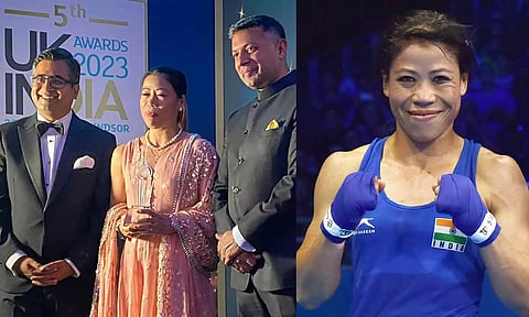 இங்கிலாந்தில் மேரி கோமுக்கு குளோபல் இந்தியன் ஐகான் விருது வழங்கி கெளரவம்