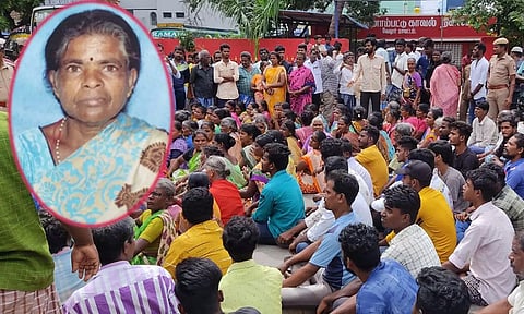 பேரணாம்பட்டில் பரபரப்பு: பெண்ணை கொன்று நகை கொள்ளை- உறவினர்கள் மறியல்