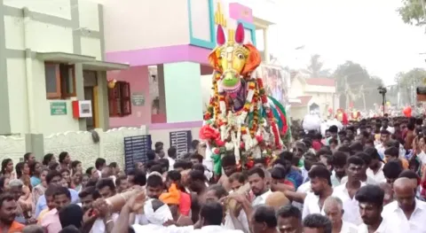 குதிரை வாகனத்தில் சுவாமி வீதி உலா வந்தார்.
