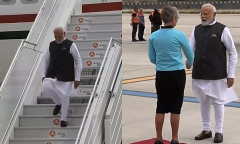 இரண்டு நாள் பயணம்.. பிரான்ஸ் சென்றடைந்தார் மோடி: விமான நிலையத்தில் உற்சாக வரவேற்பு