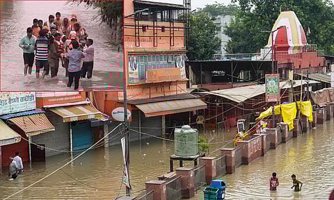மீண்டும் மிரட்டும் கனமழை- டெல்லியில் ஆயிரக்கணக்கானோர் வீடுகளை இழந்து தவிப்பு:  உணவு கிடைக்காமல் அவதி