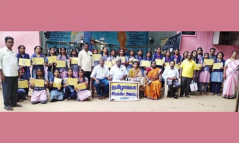ஆரணி அரசினர் பெண்கள் மேல்நிலைப் பள்ளியில் காமராஜரின் பிறந்த நாளை முன்னிட்டு வினாடி-வினா நிகழ்ச்சி