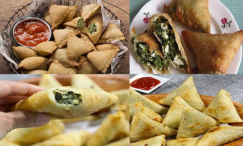 சத்தான ஸ்நாக்ஸ் கீரை வெஜிடபிள் சமோசா