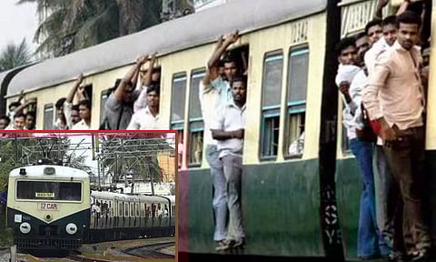 மின்சார ரெயில்கள் குறைக்கப்பட்டதால் புறநகர் பயணிகள் கடும் அவதி