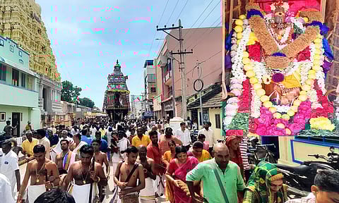 ராமேசுவரம் கோவிலில் அம்மன் தேரோட்டம்