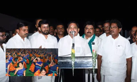 வள்ளி கும்மியாட்டத்தை ரசித்து பார்த்த எடப்பாடி பழனிசாமி- தமிழகம் முழுவதும் கும்மியாட்டம் நடைபெற உறுதுணையாக இருப்போம்