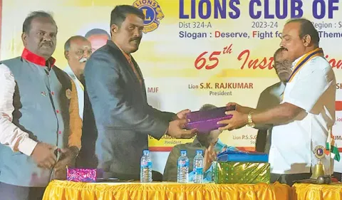 புதிய நிர்வாகிகள் பதவியேற்பு விழா நடந்தபோது எடுத்த படம்.