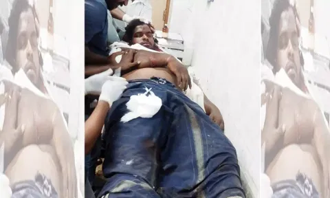 சிகிச்சை பெற்றுவரும் அருண்ராஜ்.