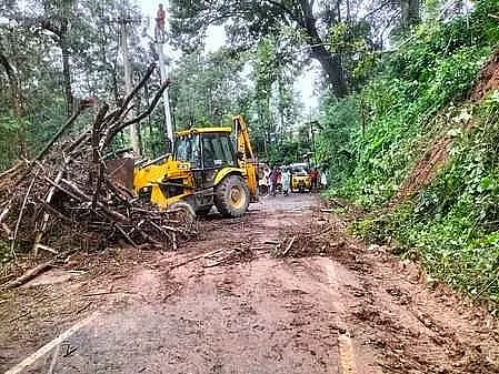 கூடலூரில் மழையால் மரம் முறிந்து போக்குவரத்து பாதிப்பு