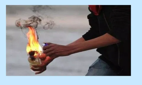 பெட்டிக்கடையில் பெட்ரோல் குண்டு வீச்சு