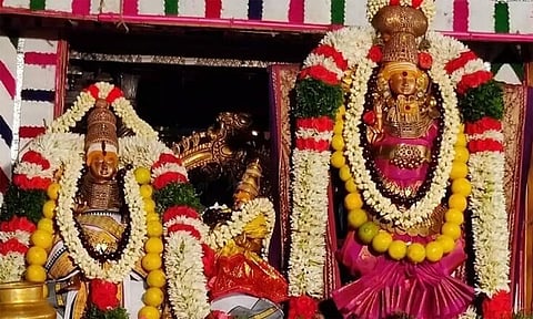 பூம்பல்லக்கில் அம்பாள் வீதிஉலா: சங்கரன்கோவிலில் இன்று தேரோட்டம்