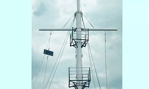 கடலூர் துறைமுகத்தில் 1-ம் எண் புயல் எச்சரிக்கை கூண்டு ஏற்றம்