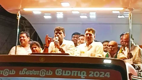 சோழவந்தானில் அண்ணாமலை பேசியபோது எடுத்தபடம்