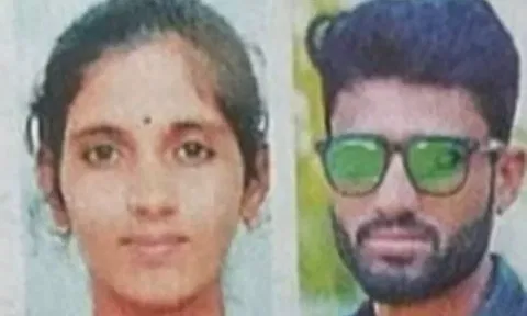 லாரியில் தள்ளி கொலை செய்யப்பட்ட பிரமிளா அவரது காதலன் திருப்பதி.