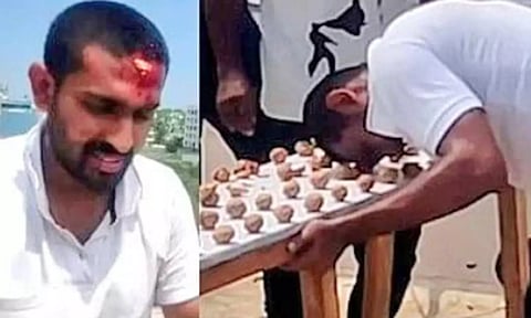 தலையில் 273 வால்நட்களை உடைத்து கின்னஸ் சாதனை படைத்த இந்திய வாலிபர்