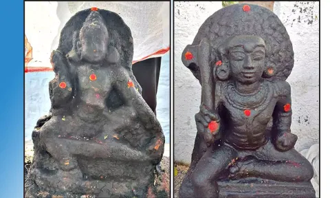 சண்டிகேசுவரர், அய்யனார் சிற்பங்கள் கண்டெடுப்பு