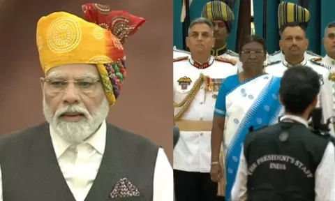 குடியரசு தலைவர் திரவுபதி முர்முவின் சுதந்திர தின தேநீர் விருந்து.. துணை ஜனாதிபதியுடன் கலந்து கொண்ட பிரதமர் மோடி..!