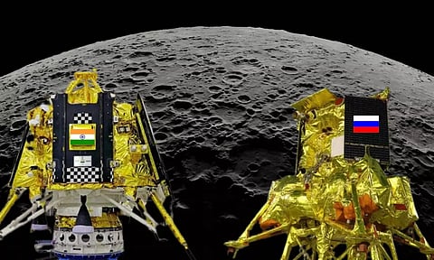 நிலவில் தரையிறங்க போட்டியிடும் இந்திய-ரஷிய விண்கலங்கள்