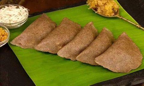 ராகி இலை அடை