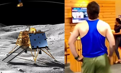 சந்திரயான் -3 வெற்றி: நேரலையில் பார்த்த டோனி- வைரலாகும் வீடியோ