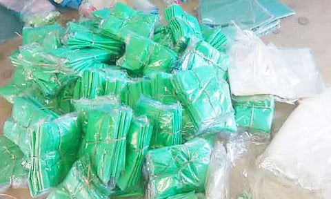 95 கிலோ பிளாஸ்டிக் பொருட்கள் பறிமுதல்