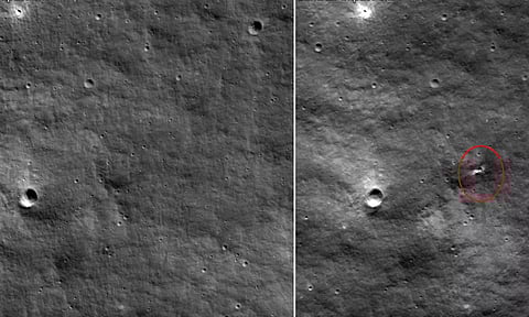 "லூனா 25" விழுந்து நிலவில் 10 மீட்டர் பள்ளம்: நாசா வெளியிட்ட அதிர்ச்சி புகைப்படம்